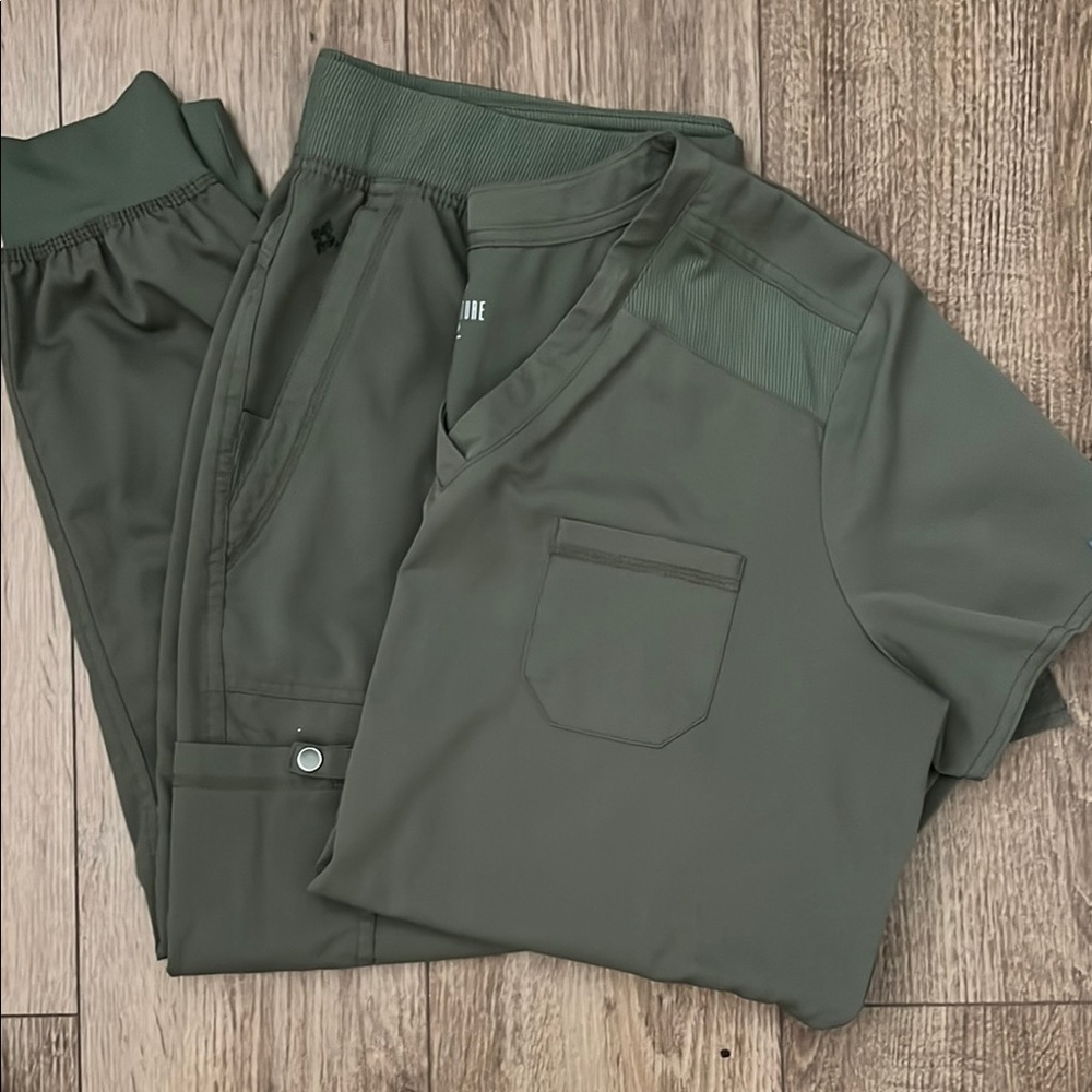 Olive Green Scrub Set